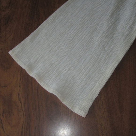 Bandolino 6 Cream Crinkle Shirt  W/ Tie Back NWT - Picture 5 of 6